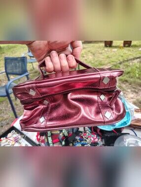 Metallic Pink Makeup Bag